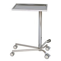 Auxiliary table for instruments made of stainless steel in May with hydraulic elevation